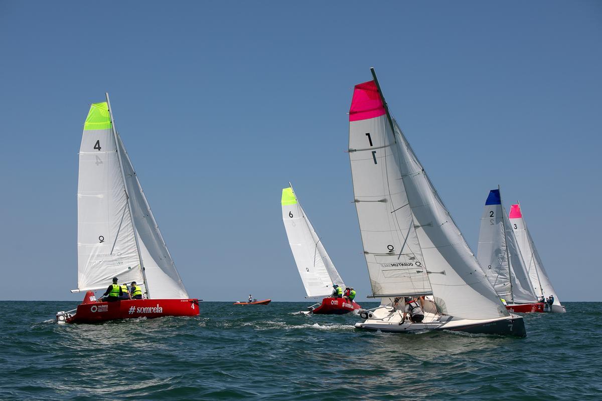 Un momento de la competición de estos Gay Games Valencia 2026 de vela.