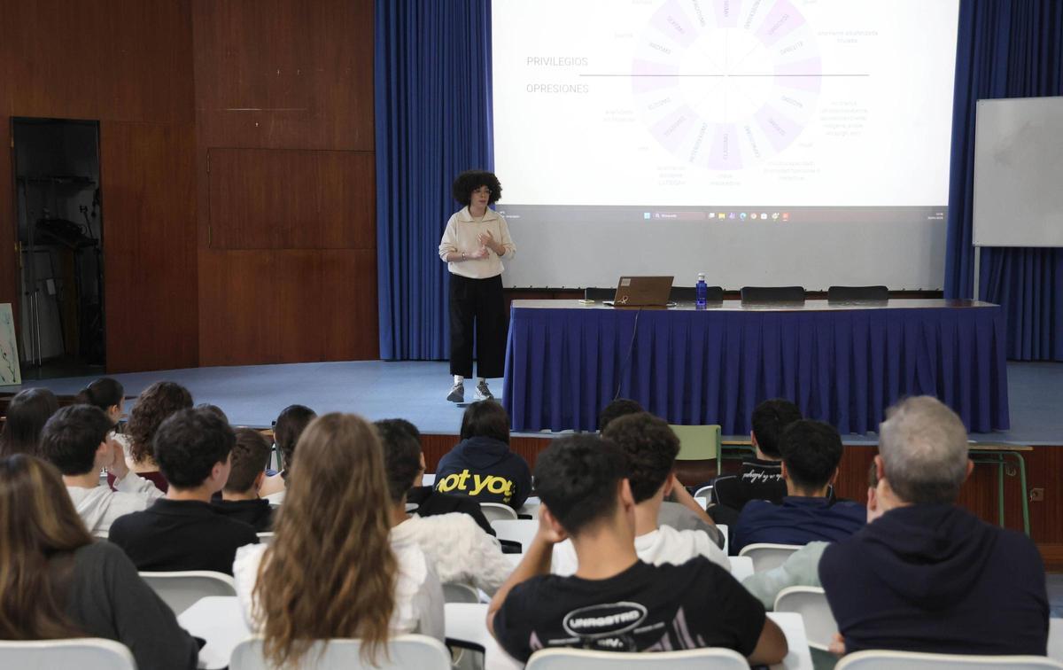 Salima Jirari en el IES Politécnico.