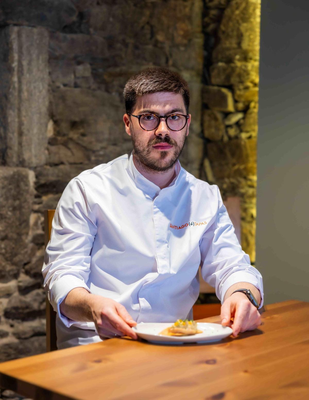 La tapa premiada es una creación del chef compostelano Alejandro Ferreiro