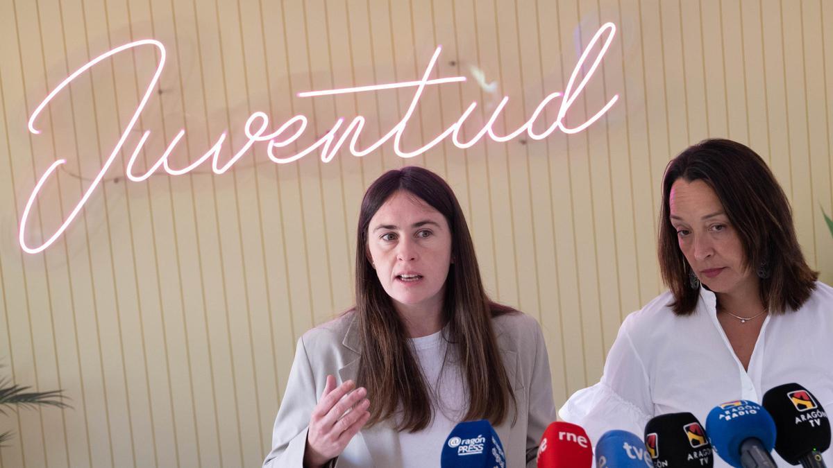 Cristina Navarro y Carmen Susín, durante su comparecencia