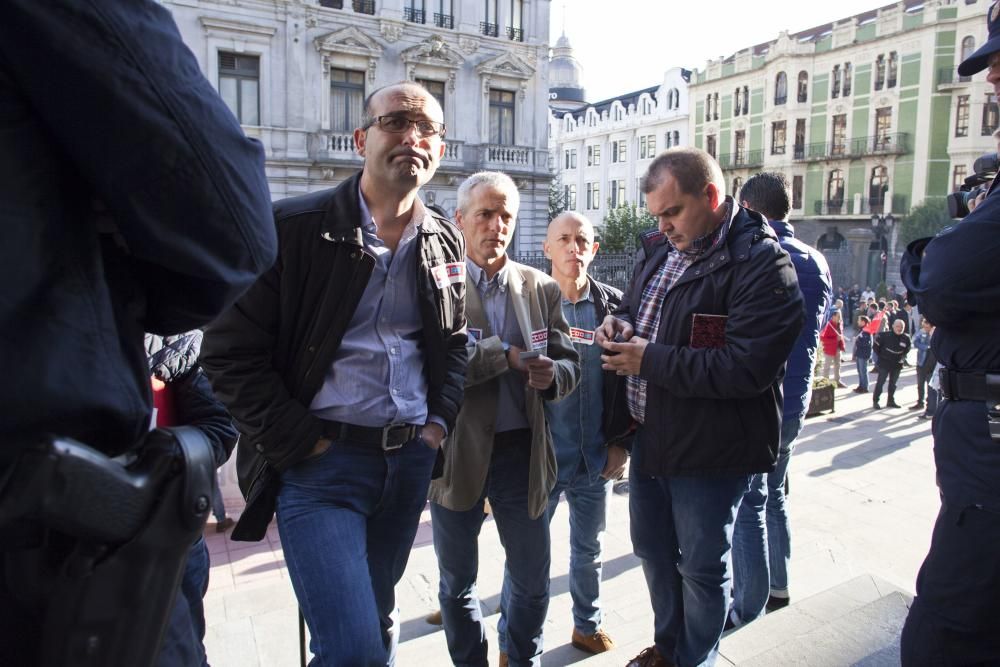 Reunión de Javier Fernández con los sindicatos mineros