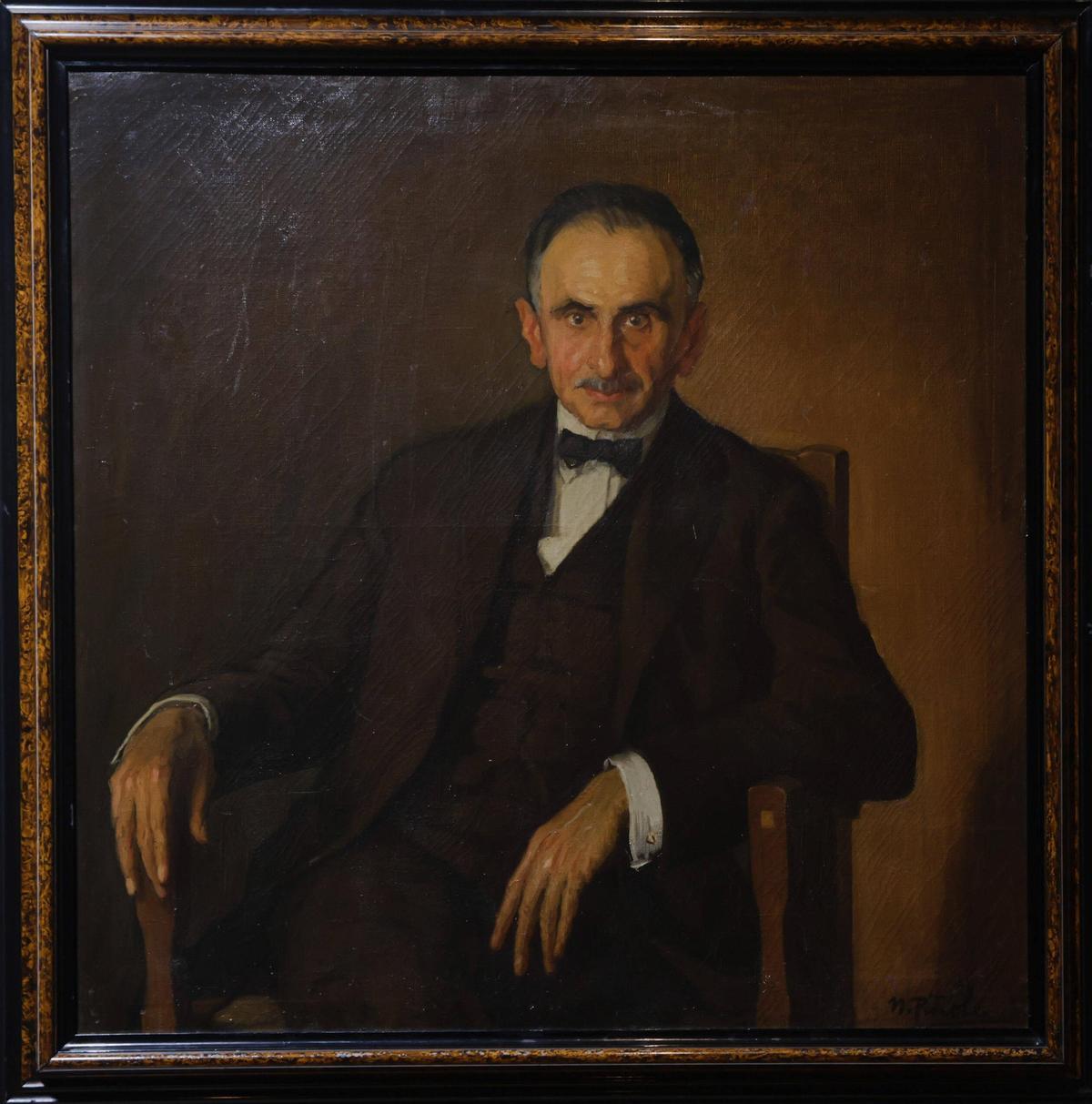 Retrato de Melquíades Álvarez por Nicanor Piñole, perteneciente a la colección Municipal del Ayuntamiento de Gijón.