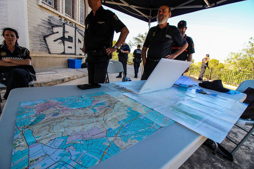 El simulacro realizado en la ermita de Montepinar