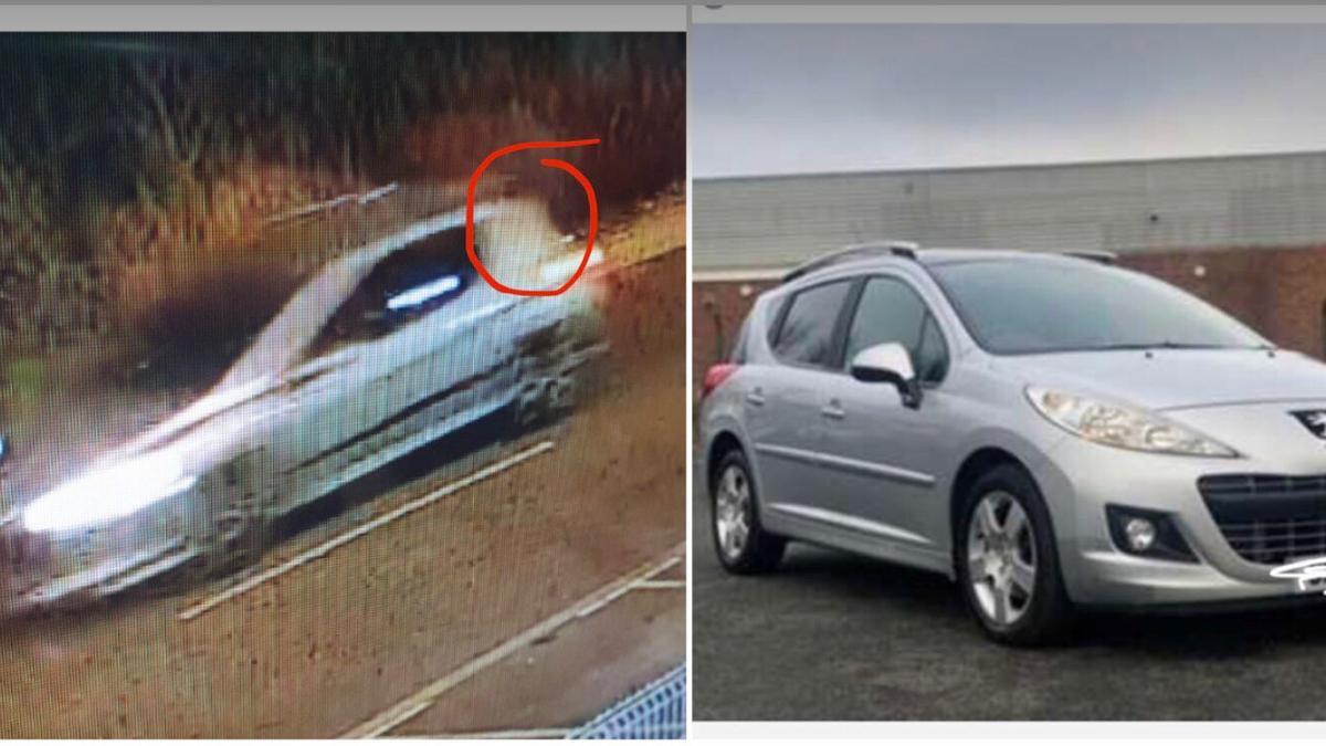 A la izquierda, el coche implicado; a la derecha, imagen del modelo.
