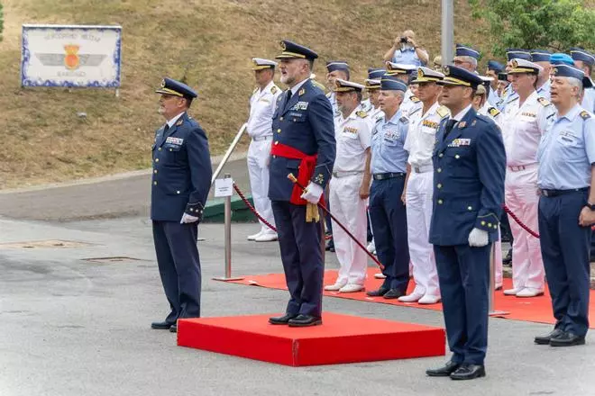 Acto de toma de posesión del jefe del Aeródromo Militar de Santiago, coronel Luis Borque Torres