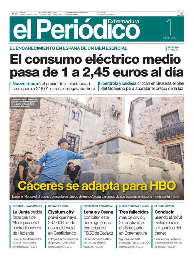 Consulta la portada correspondiente al día 1 de octubre del 2021