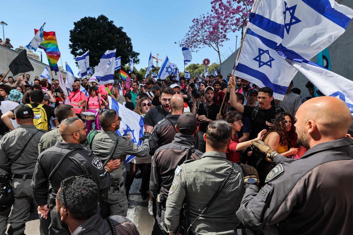 Protestas en Tel Aviv por la polémica reforma judicial del Gobierno de Netanyahu