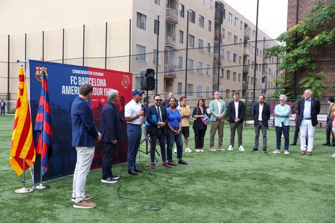 Acto de commemoración en Brooklyn de la gira americana del FC Barcelona el año 1937, en imágenes.