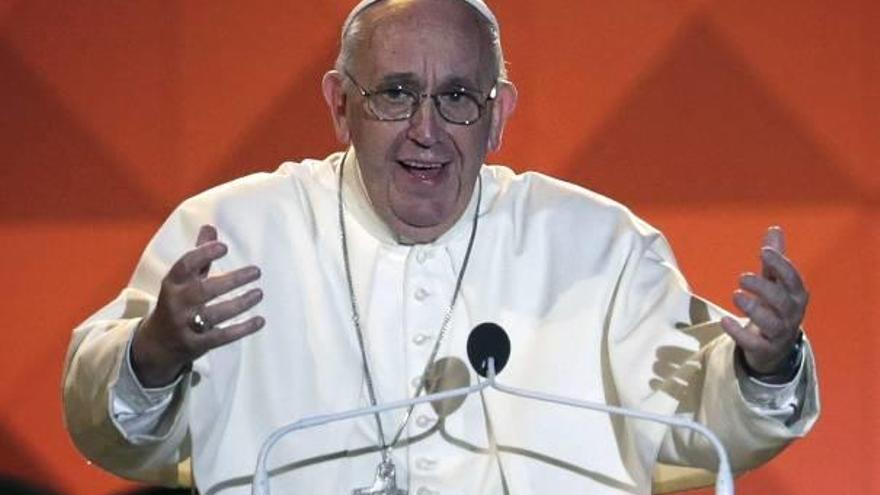 El papa Francisco, en su intervención en el Encuentro Mundial de las Familias.