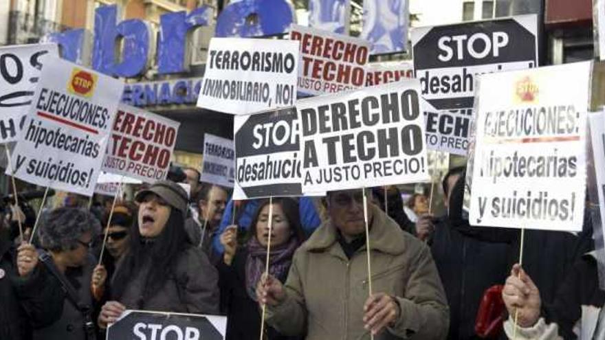 Protesta contra abusos bancarios de la Plataforma de Afectados por la Hipoteca.  // Fernando Alvarado