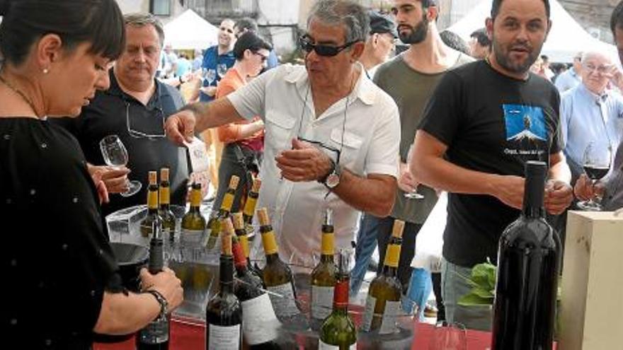 Tastos de vins negres, sobretot, blancs i algun rosat, a més a més de cava, a la plaça Vella