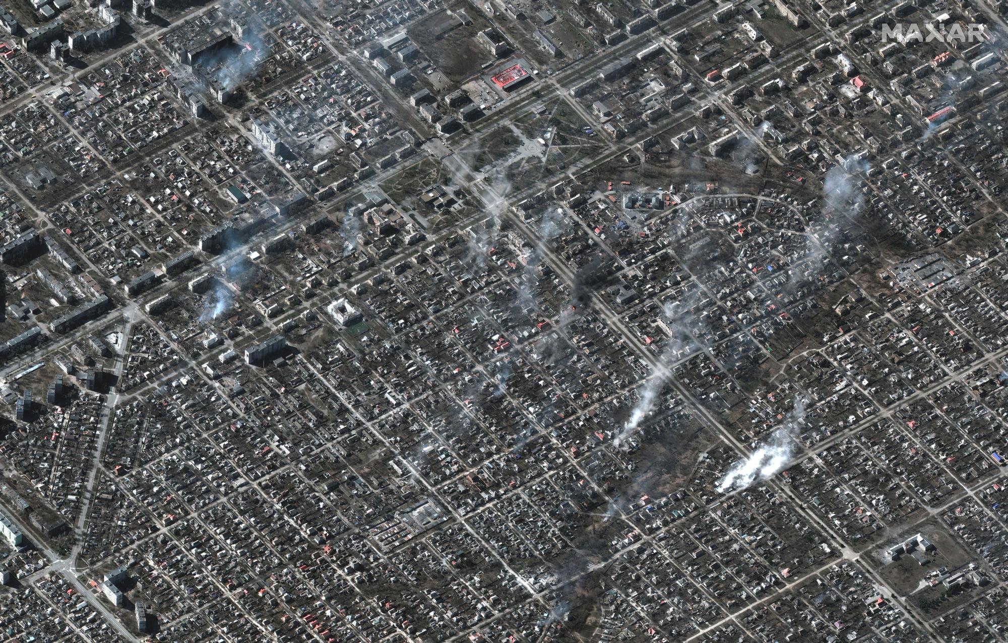 Imágenes aéreas muestran la destrucción de Mariúpol
