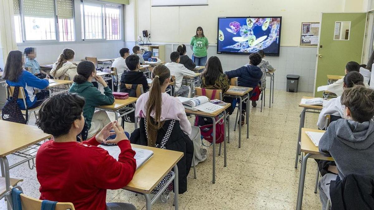 Aulas masificadas en el IES Virgen del Remedio de Alicante