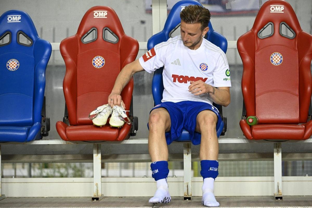 Ivan Rakitic, en su último partido con el Hajduk Split