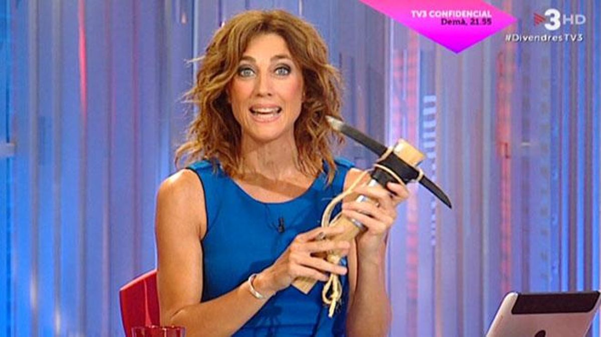 Helena Garcia Melero, amb un piolet (’Divendres’, TV-3).