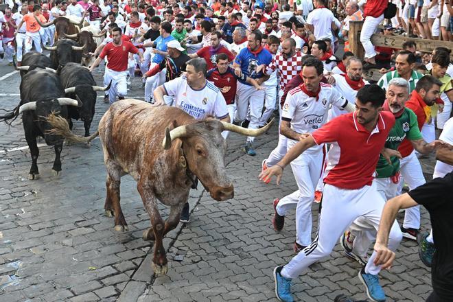 El séptimo encierro de Sanfermines 2022, en imágenes