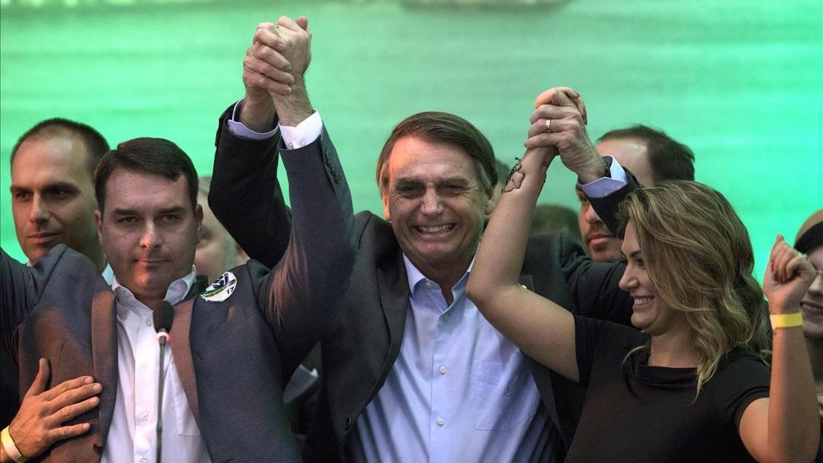 Bolsonaro, durante la convención de su partido.