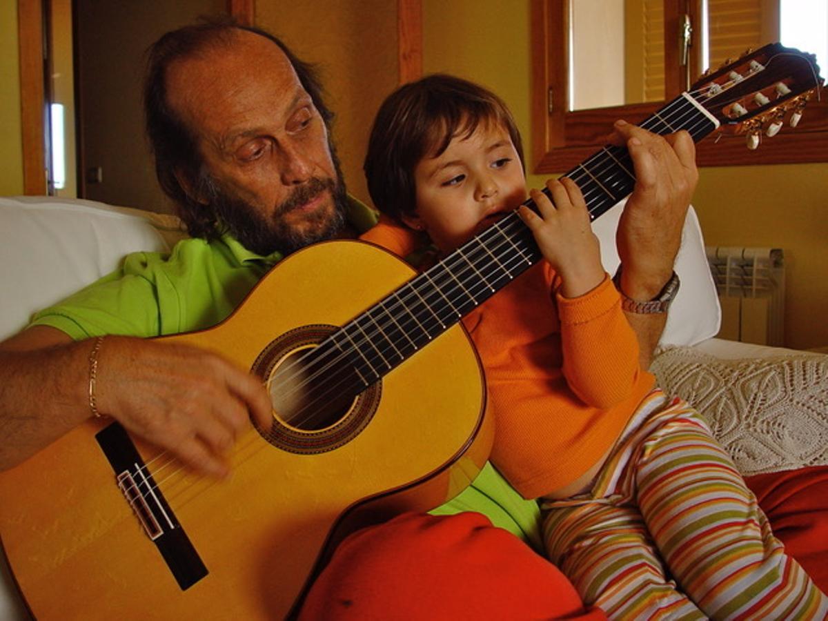 Paco de Lucía y su hija Antonia, en Mallorca