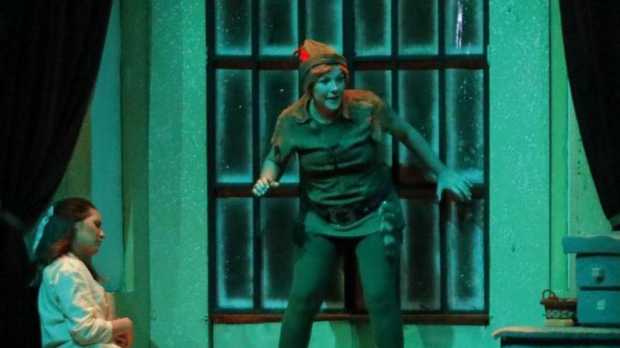 Silvia Villaú, como Peter Pan, en su última visita a Asturias. | Juan Plaza