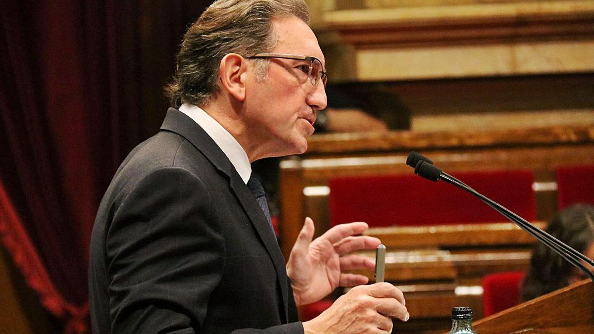 El conseller d’Economia, Jaume Giró, al Parlament.  | ACN