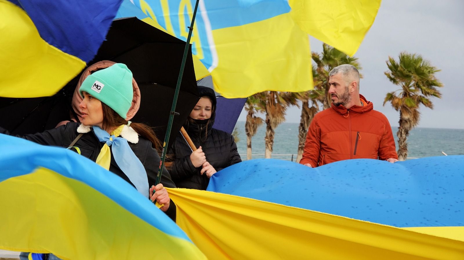 Concentración en apoyo a los ciudadanos ucranianos en Orihuela Costa
