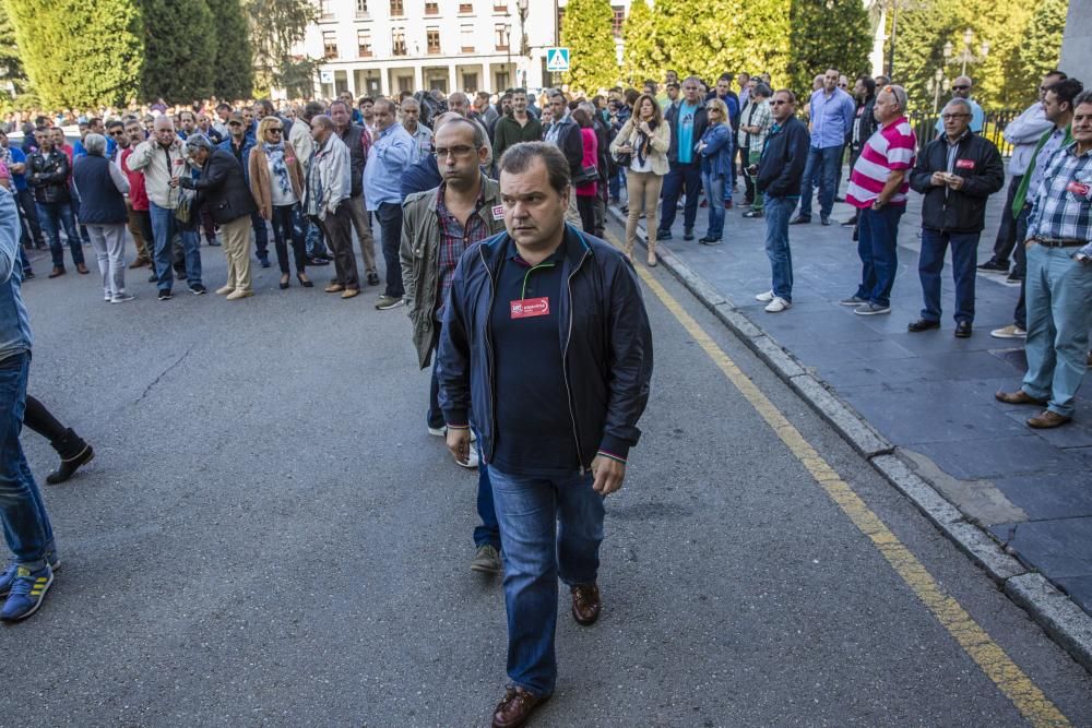 Concentración de sindicatos mineros en Oviedo