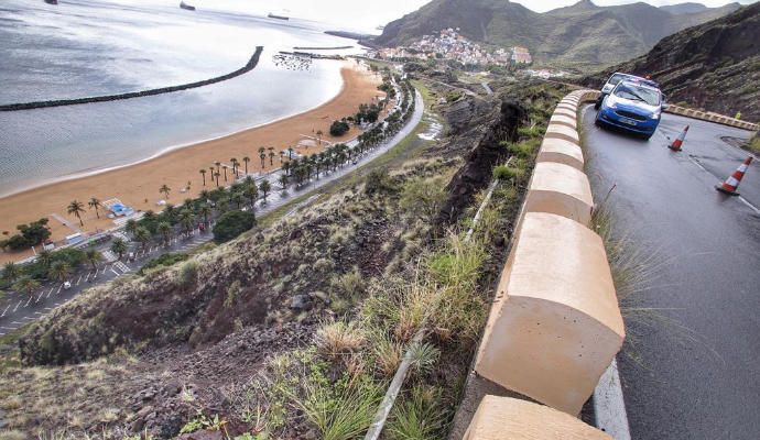 Desprendimientos en Anaga por el temporal