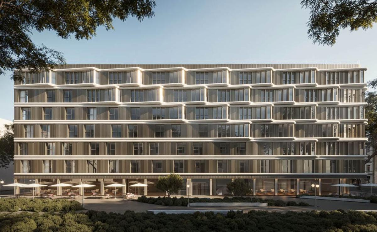 Façana del nou hotel Malvarrosa Plaza, a València