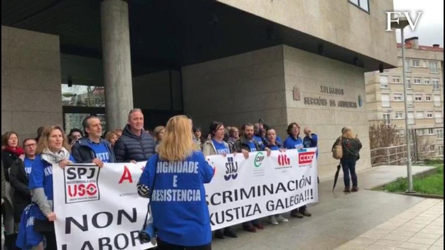 Funcionarios judiciales se concentran en Vigo