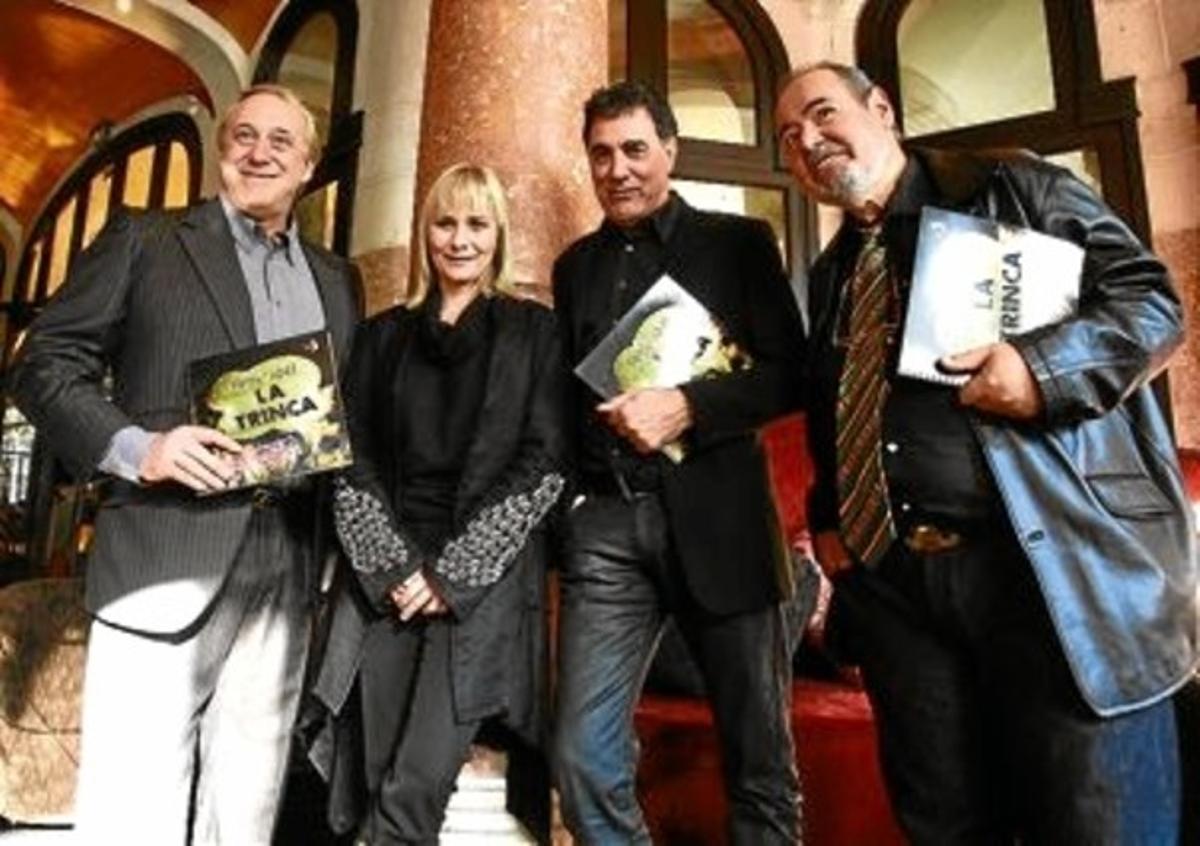 Josep Maria Mainat, Mònica Terribas, Toni Cruz i Miquel Àngel Pascual, ahir, en la presentació del xou.