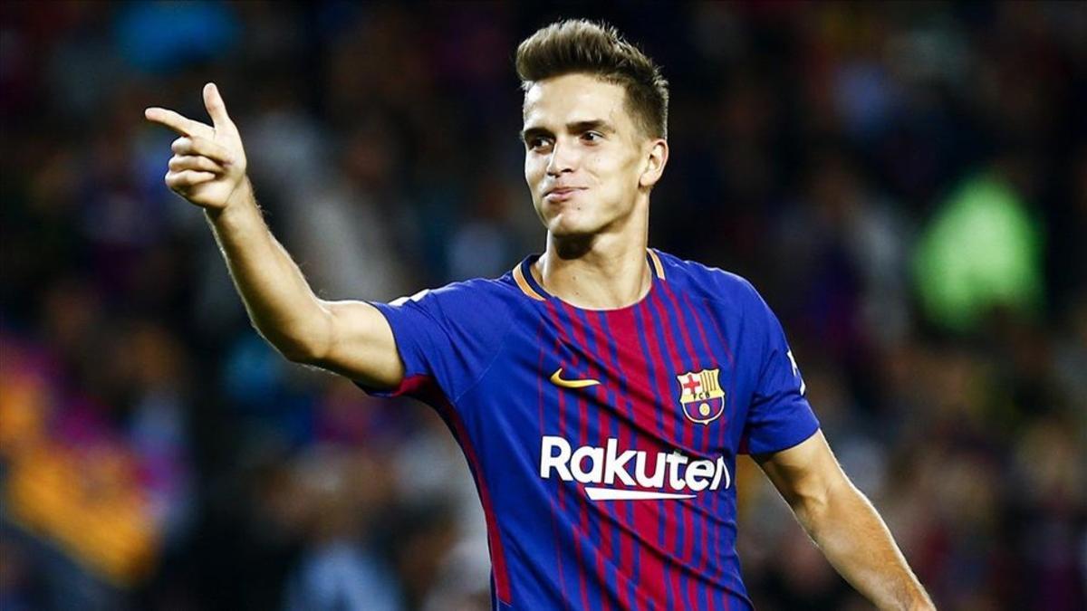 Denis Suárez celebra su gol ante el Eibar