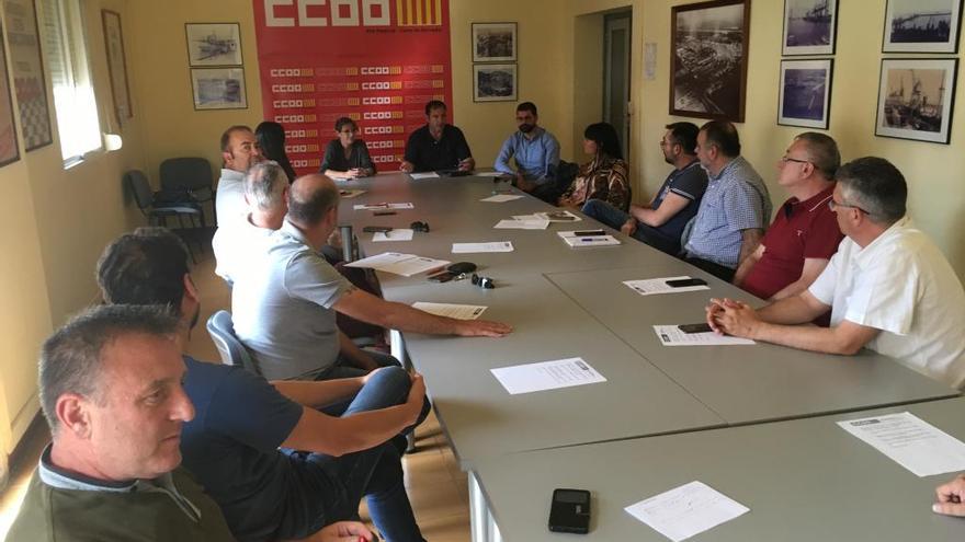 Muniesa en la reunión con CCOO