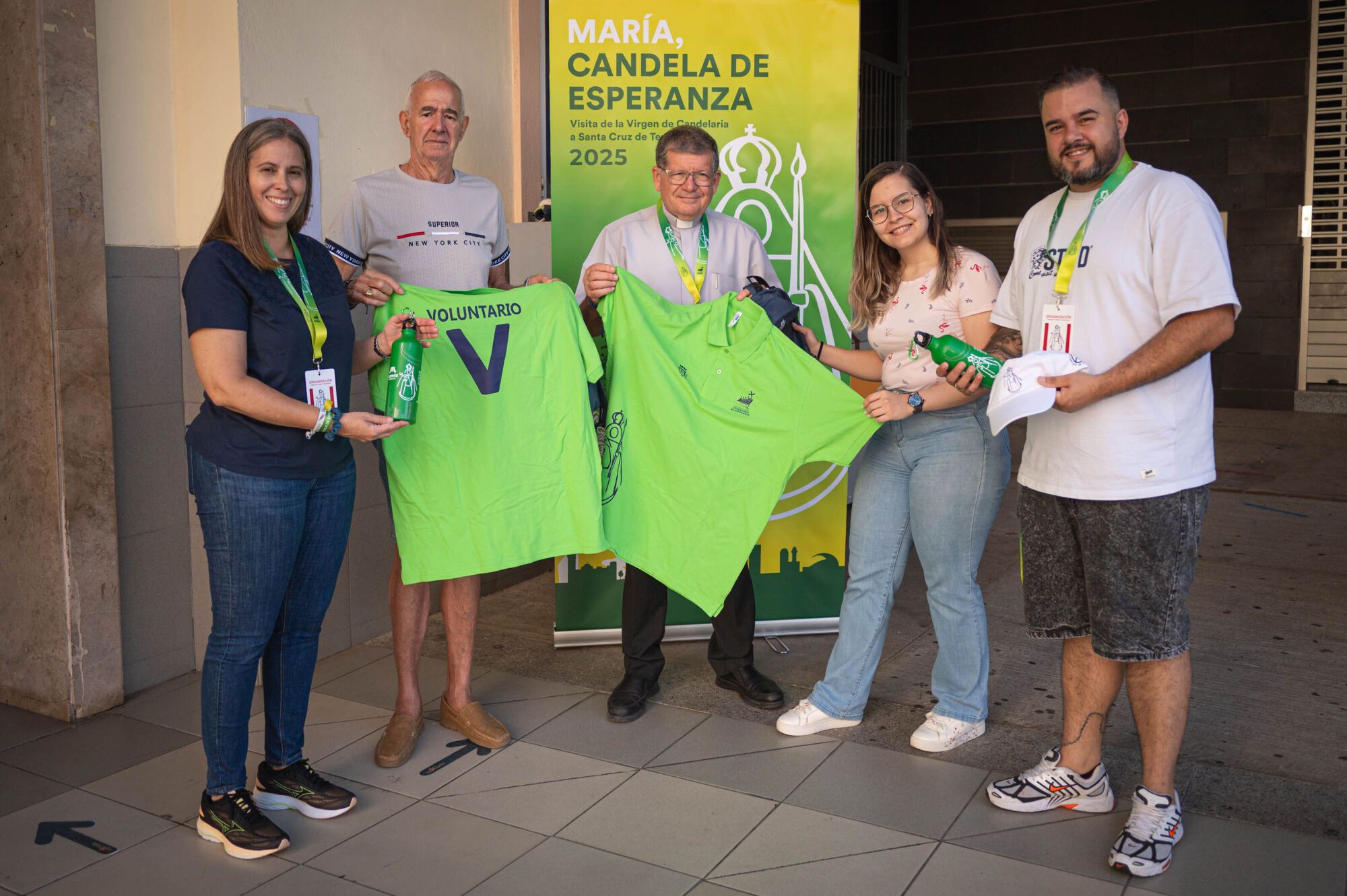 Voluntarios que escoltarán a la Virgen en su visita a Candelaria