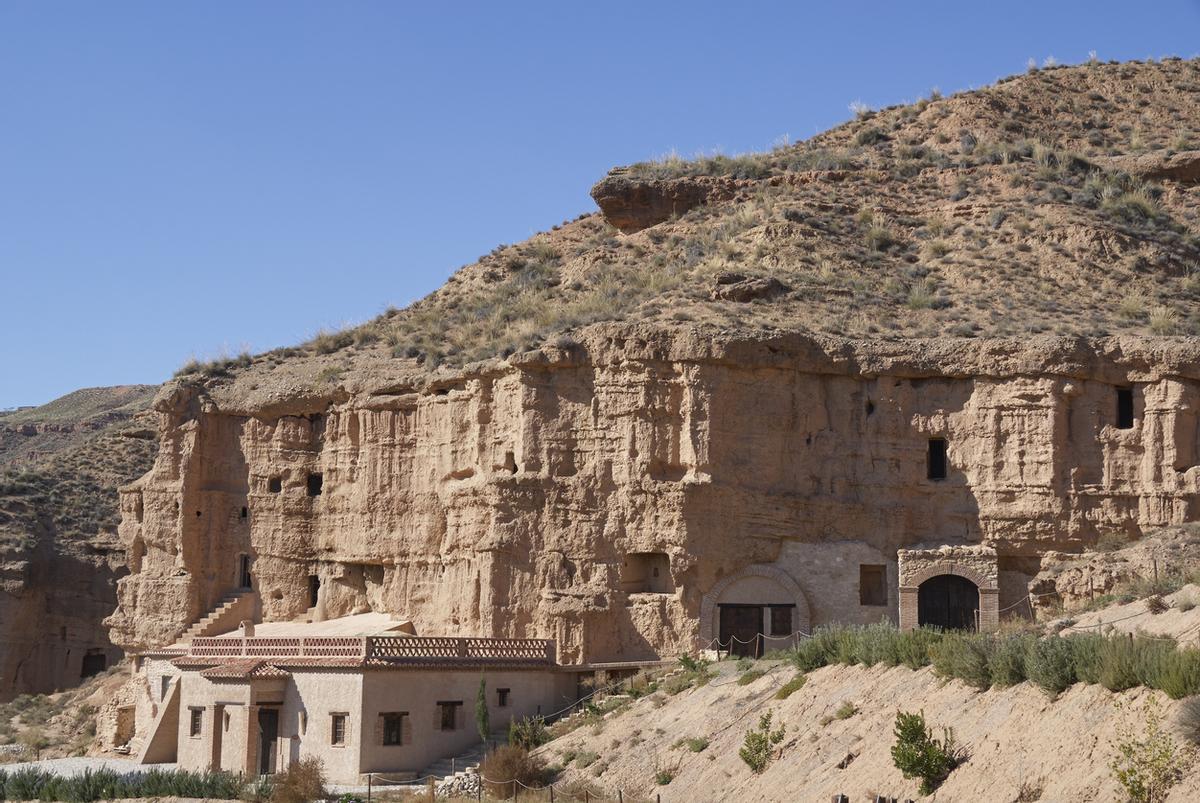 Casas cueva en Purullena, Guadix. Granada, España