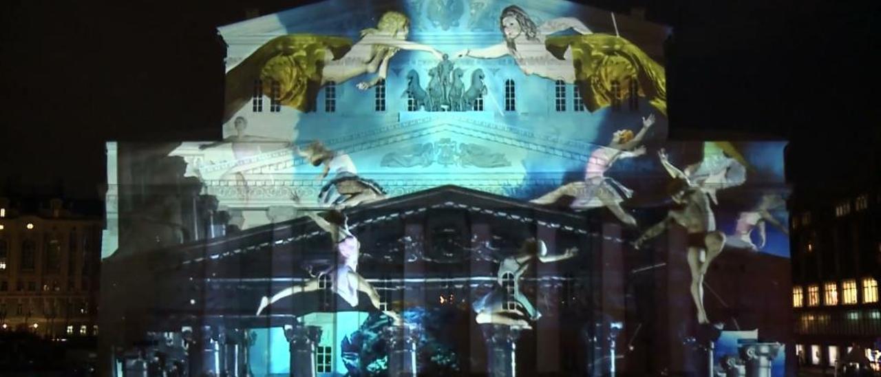 La firma de Gandia que proyecta videoarte en fachadas llega al Bolshoi