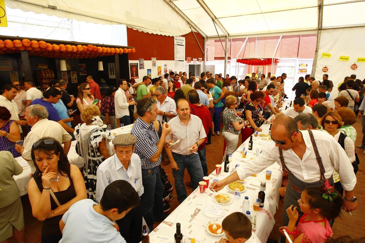 Interior de la caseta de Cajasur en una imagen de archivo.