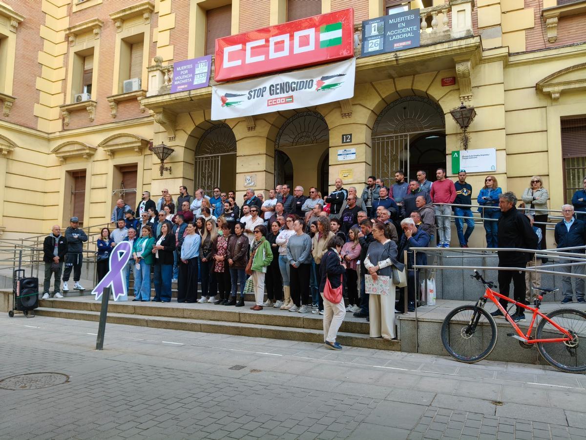 Minuto de silencio en CCOO.