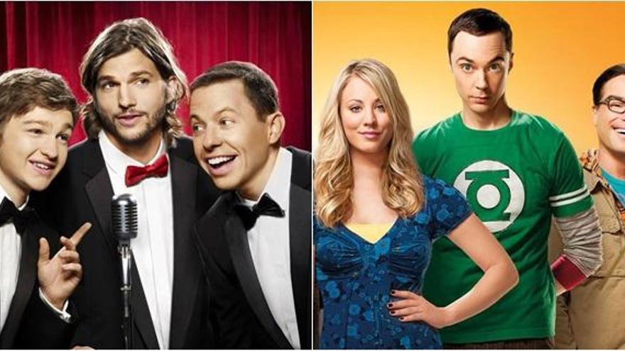 Los protagonistas de 'Dos hombres y medio' y 'The Big Bang Theory'.