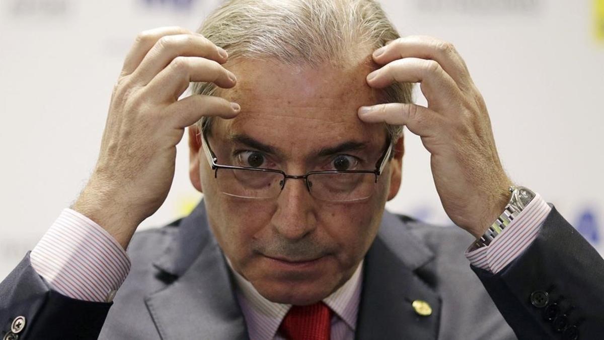 El presidente de la Cámara de Diputados de Brasil. Eduardo Cunha.