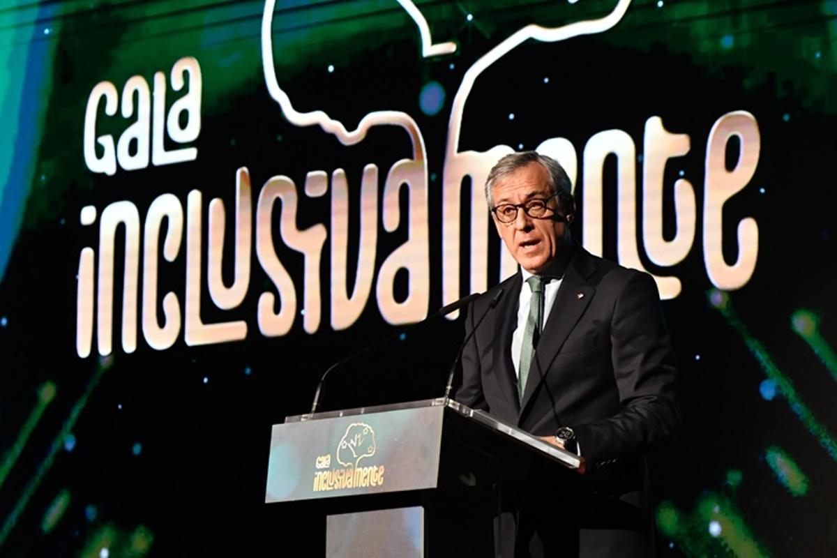 Javier López Martín, presidente de Eurocaja Rural durante la Gala Inclusivamente