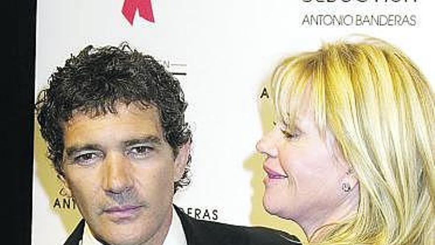 Antonio Banderas y su esposa, Melanie Griffith.
