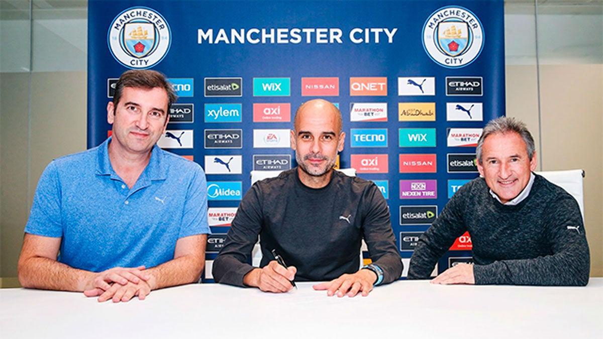 Pep Guardiola renueva con el Manchester City hasta 2023