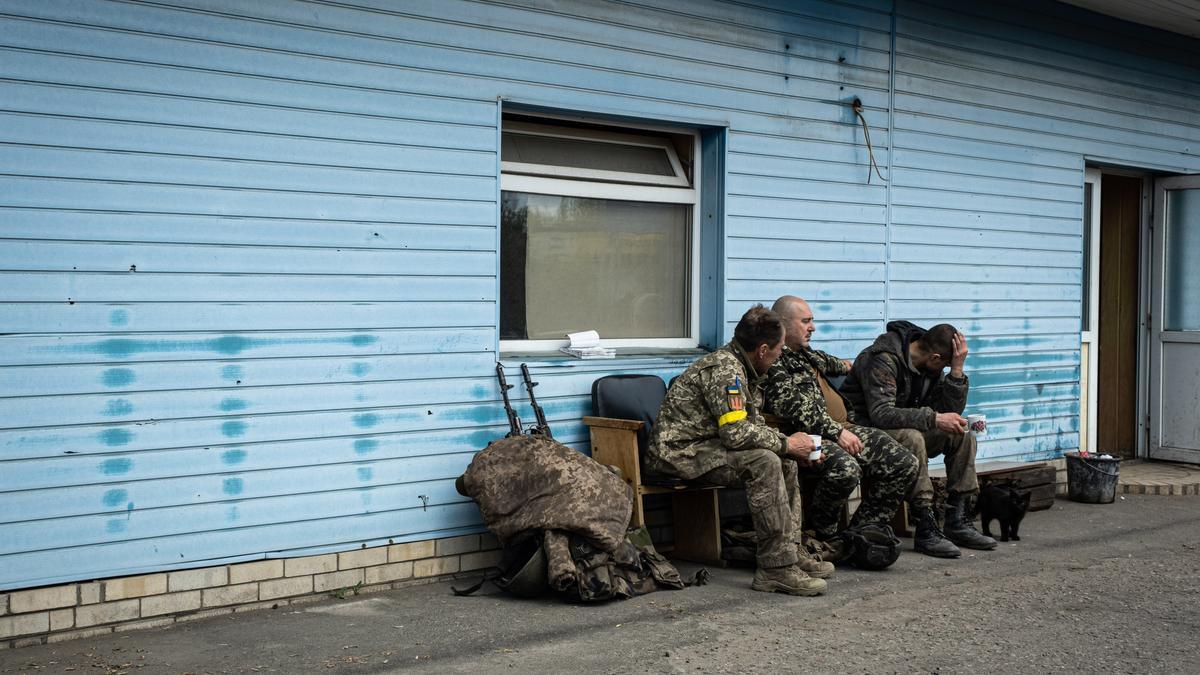 Soldados ucranianos en la regónn de Donetsk.