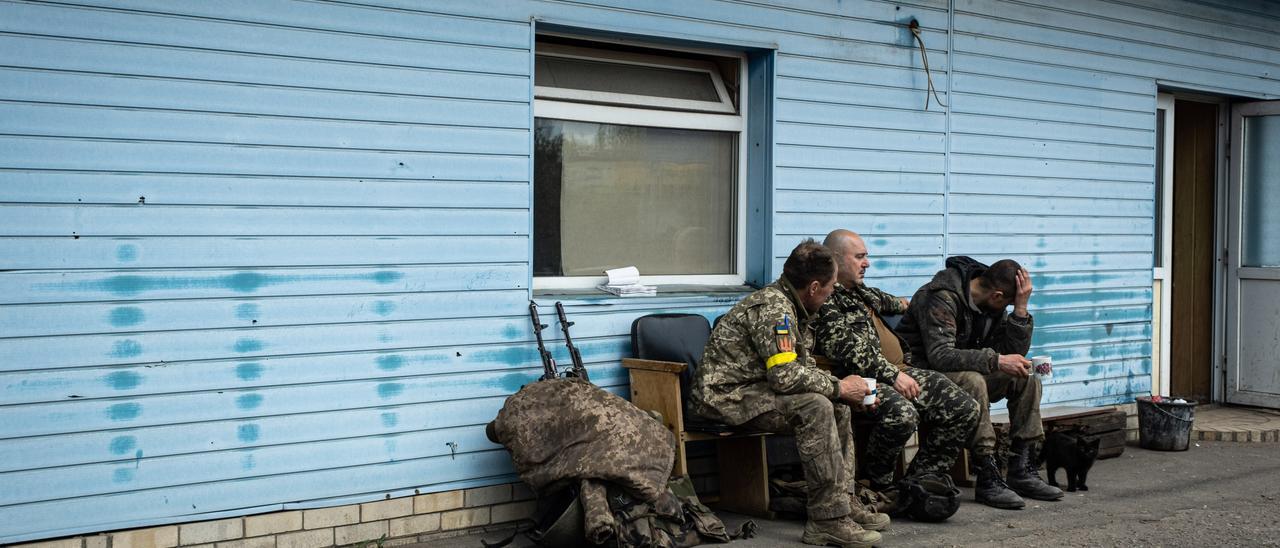 Soldats ucraïnesos a la regió de Donetsk.