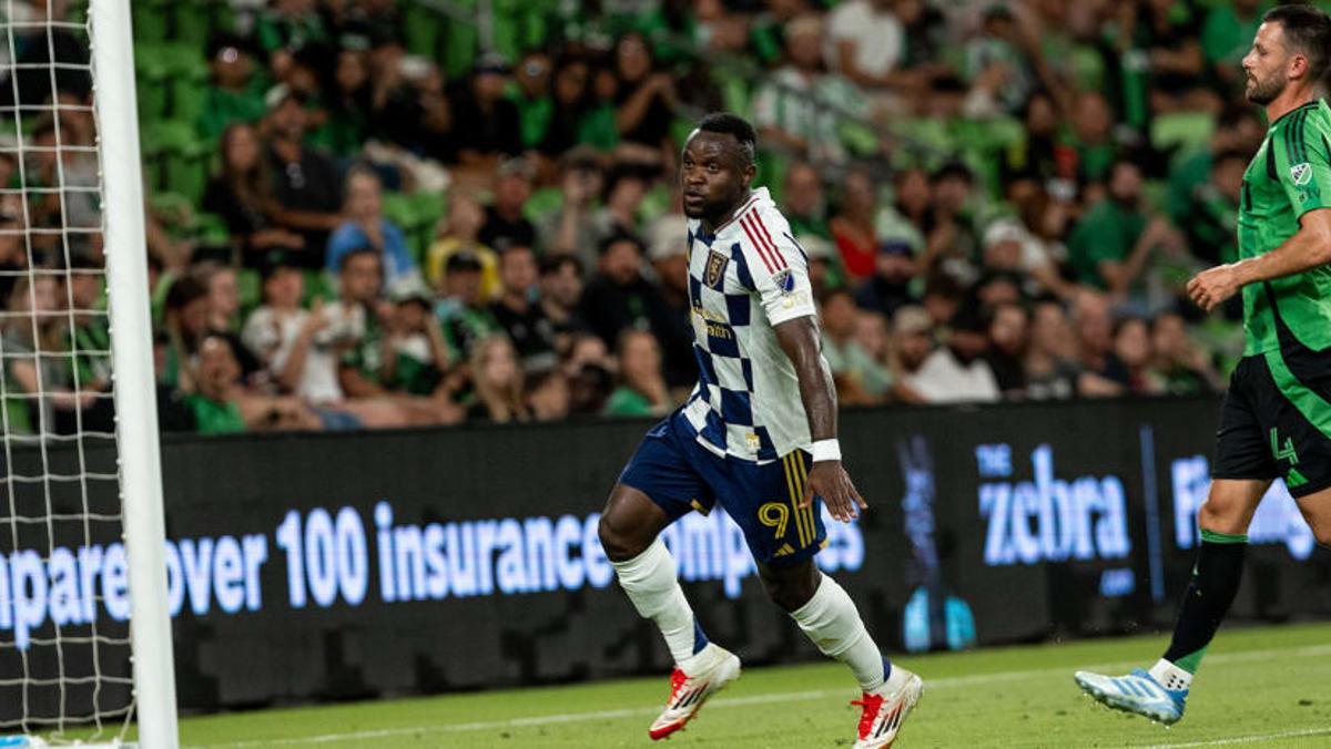 Willy Agada, durante un partido con el Salt Lake.