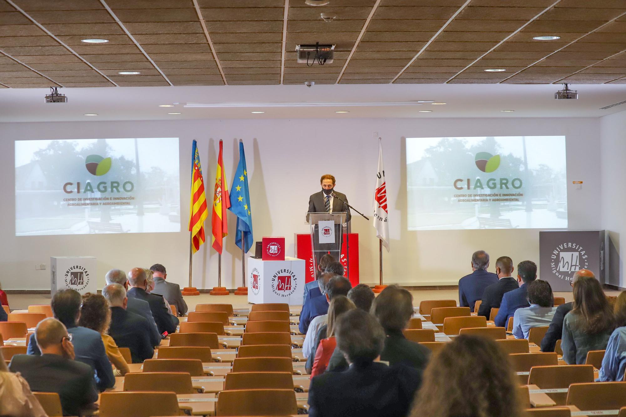 La UMH presenta en el campus de Orihuela el Centro de Investigación e Innovación Agroalimentaria y Agroambiental