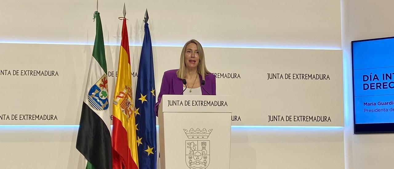 María Guardiola, presidenta de la Junta de Extremadura: "Voy a exigir al Gobierno de Sánchez que nos atienda"