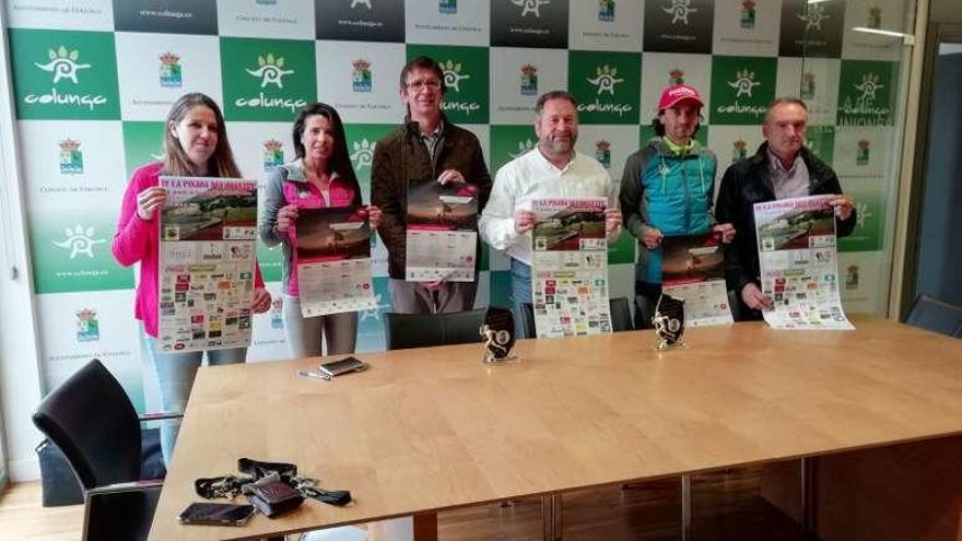 Presentación de la carrera en el Ayuntamiento de Colunga, ayer.