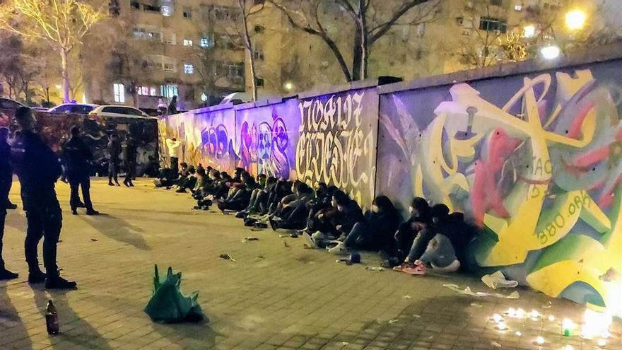 Redada policial contra bandas latinas en Madrid.