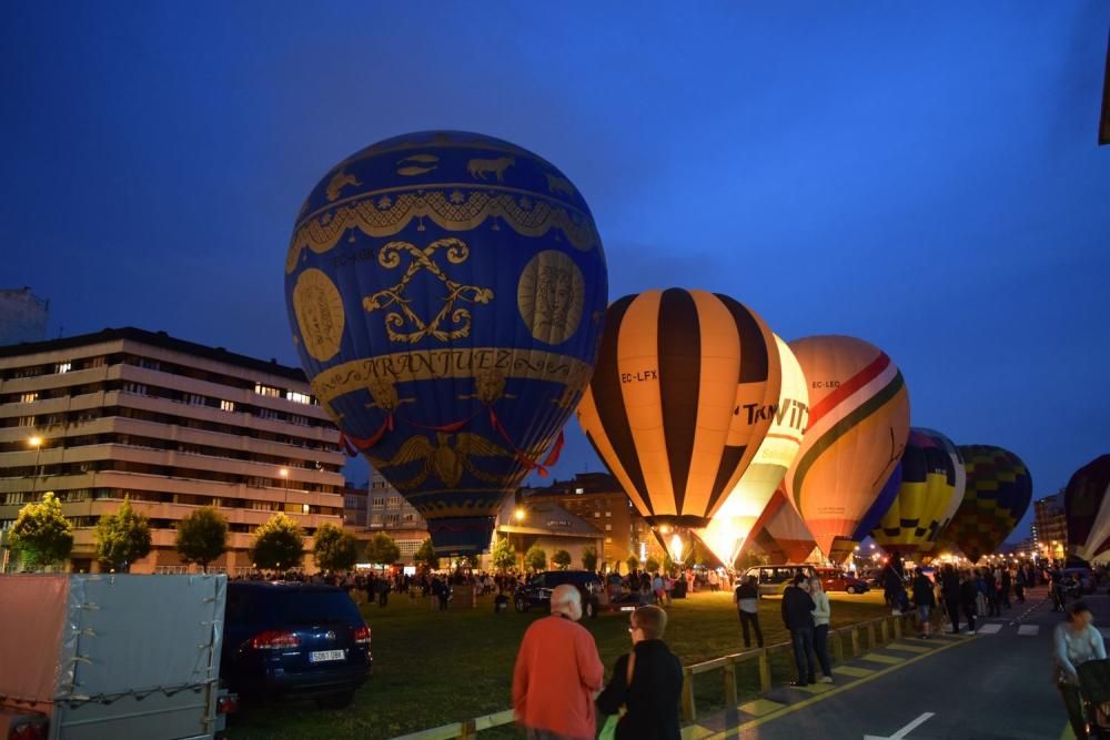 La vistas de Gijón desde la regata del festival de globos aerostáticos de 2017.